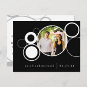 BW-Kreise Save the Date Ankündigungspostkarte (Vorne/Hinten)