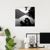 bw lake view 1 poster (Heimbüro)