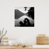 bw lake view 1 poster (Küche)