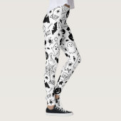 BW Muster Art Halloween Patterns Halloween Art Leggings (Rechts)