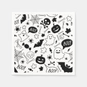 BW Muster Art Halloween Patterns Halloween Art Serviette (Vorderseite)