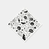 BW Muster Art Halloween Patterns Halloween Art Serviette (Ecke)