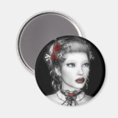 BW Portrait Magnet (Vorderseite/Rückseite)