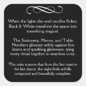 BW Reception Quadratischer Aufkleber (Vorderseite)