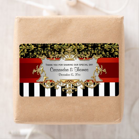 BW Streifen, schwarze goldene Damaske H Weinflasch (Insitu)