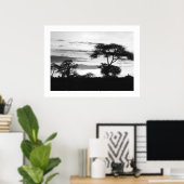 BW Sunset Poster (Heimbüro)