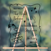 BW Whimsikrahmen und Champagner die Nacht vor Acrylschild (Neutral)