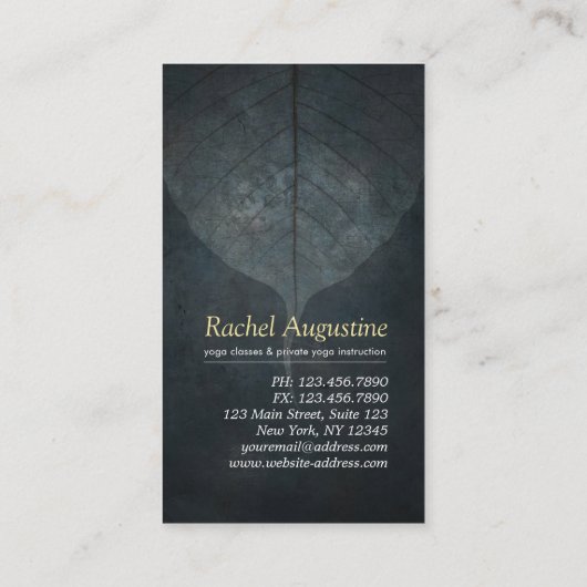 BW Yoga Instructor Brushstrokes Class Pass Loyalit Treuekarte (Rückseite)