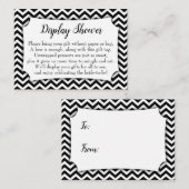BW Zickzack Keine Wrap Display Brautparty Geschenk Begleitkarte (Vorne/Hinten)