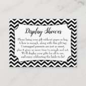 BW Zickzack Keine Wrap Display Brautparty Geschenk Begleitkarte (Vorderseite)