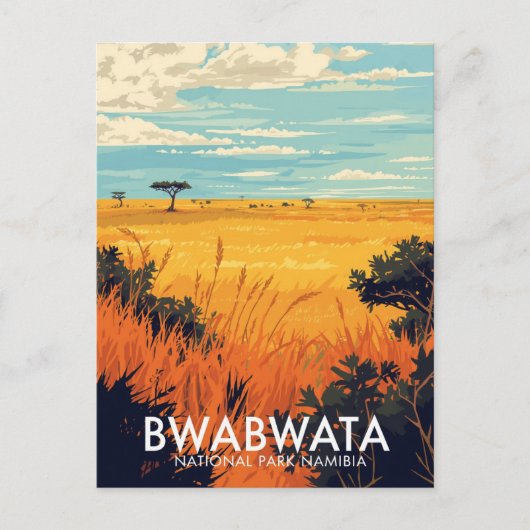 Bwabwata-Nationalpark Namibia Savanne Postkarte (Vorderseite)