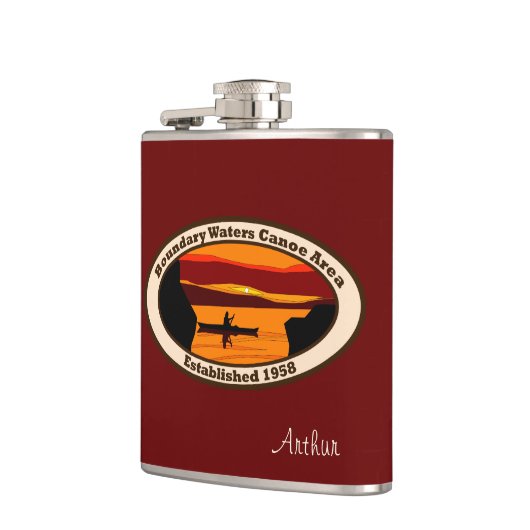 BWCA Emblem mit Canoe Flachmann (Links)