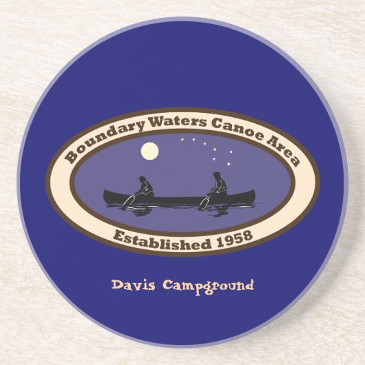 BWCA-Untersetzer - Benutzerdefinierter Text Sandstein Untersetzer (Vorne)