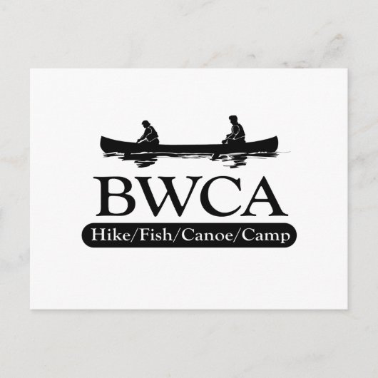 BWCA / Wanderfisch Kanuhlager Postkarte (Vorderseite)