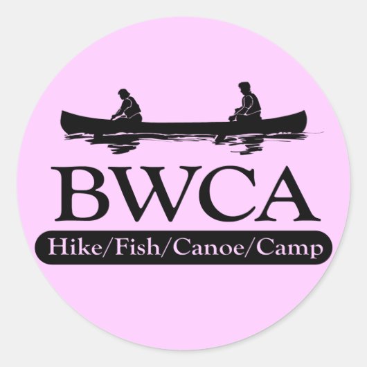 BWCA / Wanderfisch Kanuhlager Runder Aufkleber (Vorderseite)