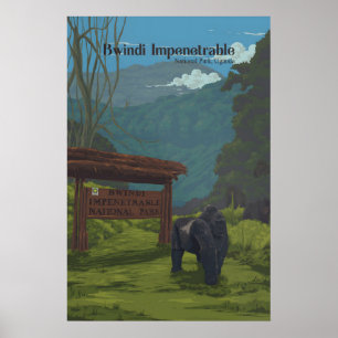Bwindi Impenetrable Forest Nationalpark Uganda Poster