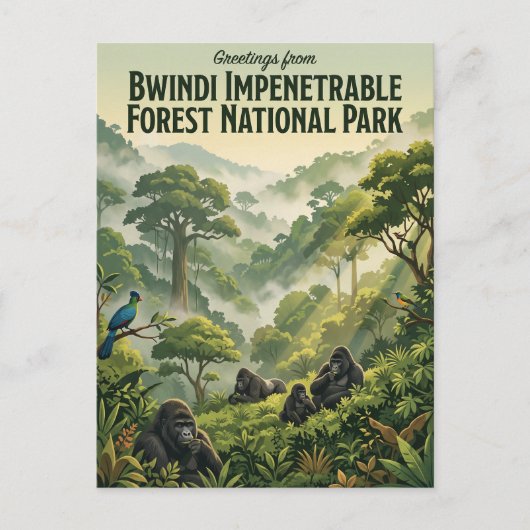 Bwindi Impenetrable Forest Nationalpark Uganda Postkarte (Vorderseite)