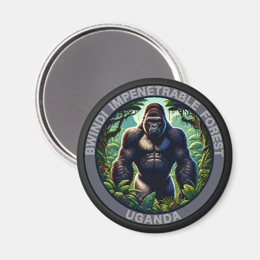 Bwindi Impenetrable Forest Uganda Magnet (Vorderseite/Rückseite)