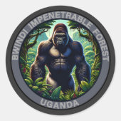 Bwindi Impenetrable Forest Uganda Runder Aufkleber (Vorderseite)