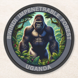 Bwindi Impenetrable Forest Uganda Runder Pappuntersetzer