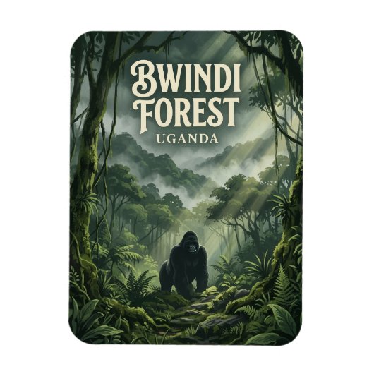 Bwindi-Wald, Kanungu, Westen Magnet (Vertikal)