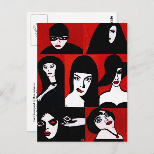 BWR Collage Postkarte (Vorne/Hinten)