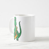 BX-, Dinosaurier Plaing die Saxophone-Tasse Kaffeetasse (Vorderseite Links)
