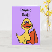 BX-Funny Duck Birthday Card Karte (Gelbe Blume)