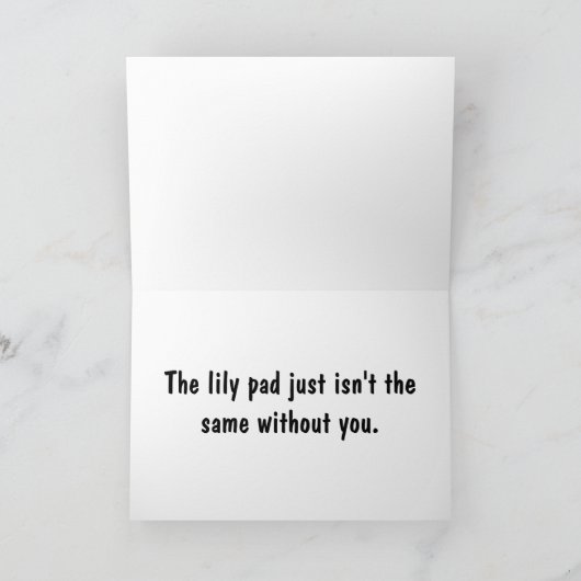 BX-Funny Frog Get Well Card Karte (Innenseite)