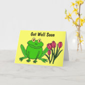 BX-Funny Frog Get Well Card Karte (Gelbe Blume)