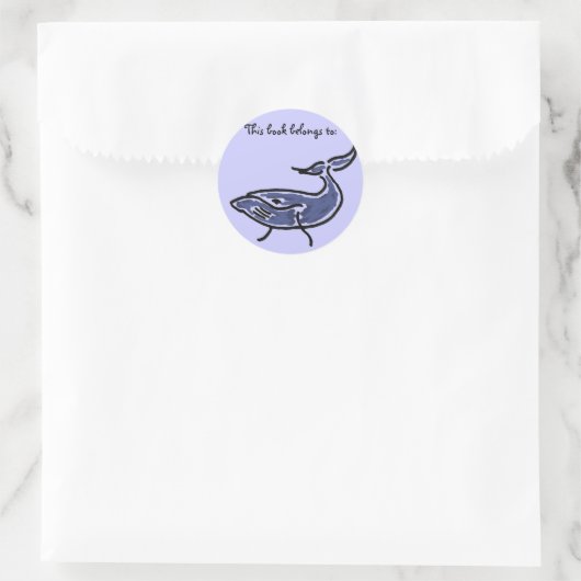 BX-Whale-Buchsticker Runder Aufkleber (Tasche)
