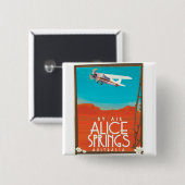 by Air - Alice Springs Australien Button (Vorne & Hinten)