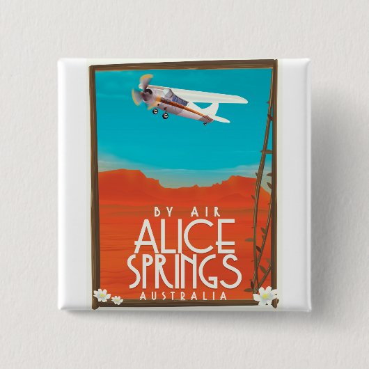 by Air - Alice Springs Australien Button (Vorderseite)