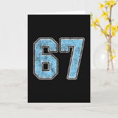 By Blue 67 Six Seven Meme Karte (Gelbe Blume)