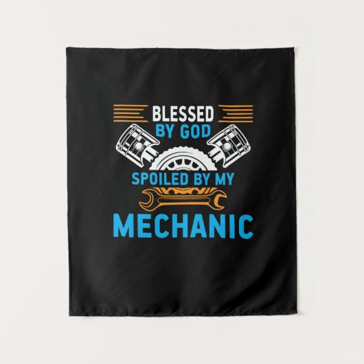 By God By Mechanic Wandteppich (Vorderseite)