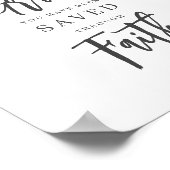 By Grace, Through Faith Ephesians 2:8 Blue Floral Poster (Ecke)