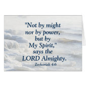 By My Spirit, Scripture Ocean Waves Card (Vorderseite (Horizontal))