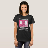 By The Grace God Breast Cancer Survivor Christian T-Shirt (Vorne ganz)