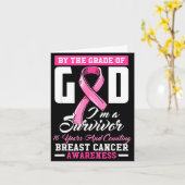 By The Grace Of God Survivor 16 Year Breast Cancer Karte (Gelbe Blume)