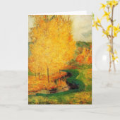 By the Stream, Autumn - Paul Gauguin - c1885 Karte (Gelbe Blume)