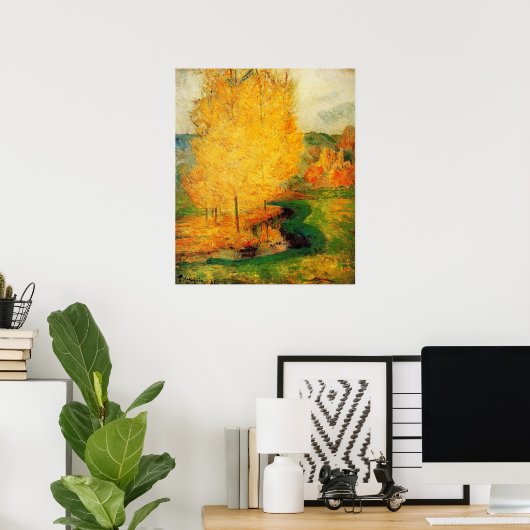 By the Stream, Autumn - Paul Gauguin - c1885 Poster (Heimbüro)