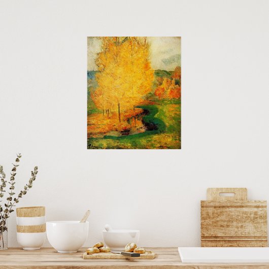 By the Stream, Autumn - Paul Gauguin - c1885 Poster (Küche)