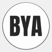 BYA - Boundary Classic Round Sticker (Vorderseite)