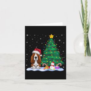Bybet Hound Dog Xmas Tree Lights Reindeer Hat Chri Karte