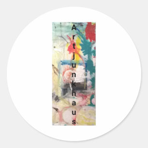 Bycicle Demon Abstrakt Jeff Hankamer Artjunkhaus Runder Aufkleber