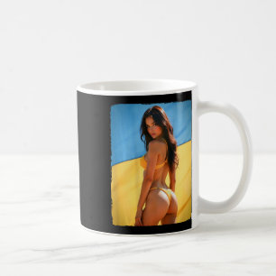 Byck Print T-Shirt - Y Bikini-Mädchen und Ukraine- Kaffeetasse