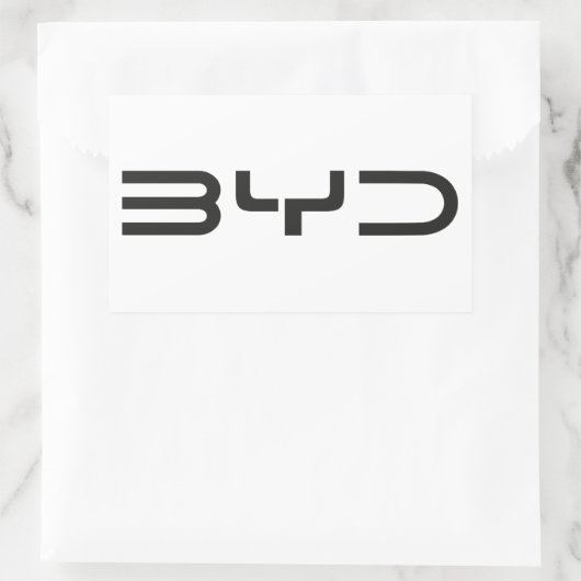 BYD-Aufkleber Rechteckiger Aufkleber (Tasche)