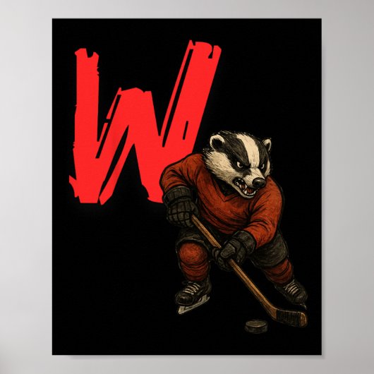 Bydger Eishockey gefrorene Gefilde Madison College Poster (Vorne)