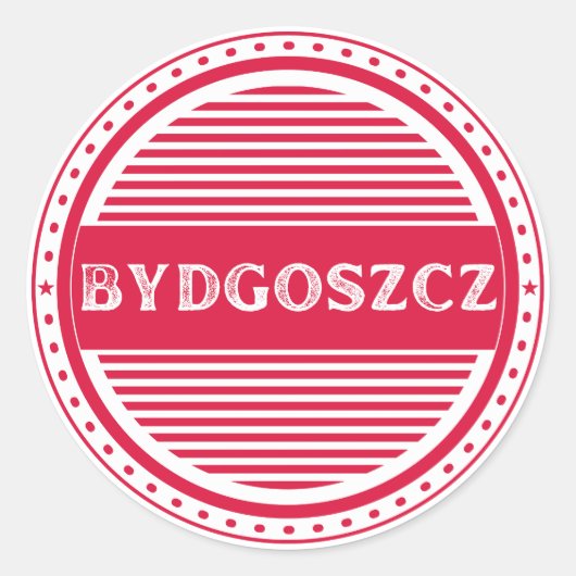 Bydgoszcz City Pride Emblem – Polish Identity Runder Aufkleber (Vorderseite)