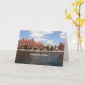 Bydgoszcz, Polen Foto des Stadtbildes Karte (Gelbe Blume)